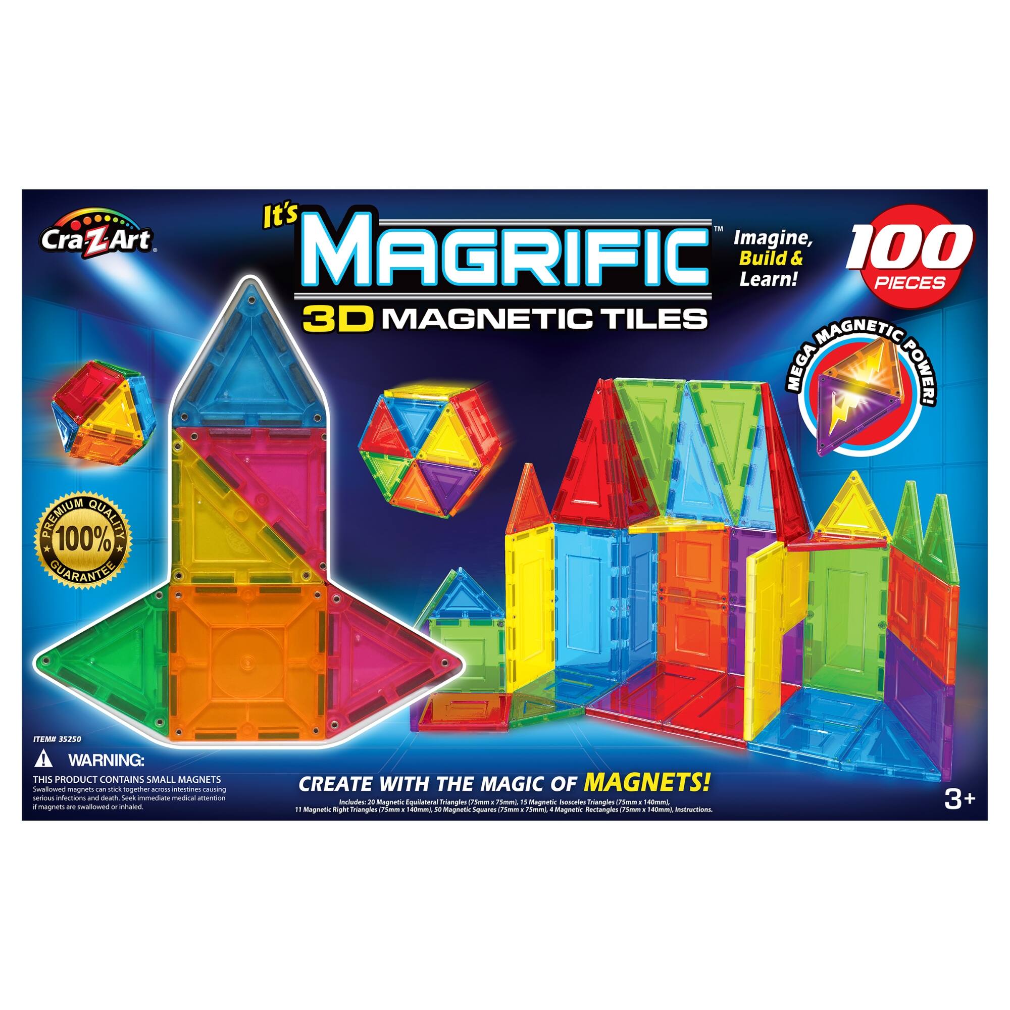 Cra-Z-Art Magrific 3D Magnetic Tiles Magnetic Toy Set